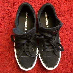 Black Leather Converse - Women’s 8